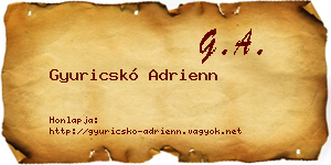 Gyuricskó Adrienn névjegykártya